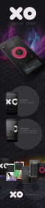 XO app design mockup music discovery